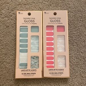 Dashing Diva Gloss Stick on Nails in Desert Quartz & Fruit Punch Petals